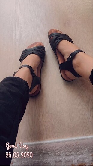 36 Beden siyah Renk Sandalet