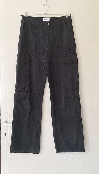 Zara Kargo Pantolon Füme Rengi