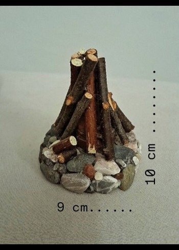 minyatür ateş çukuru/ kamp ateşi - Görsel 2