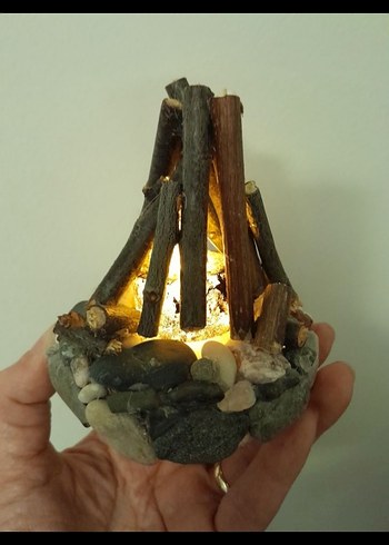 minyatür ateş çukuru/ kamp ateşi - Görsel 3