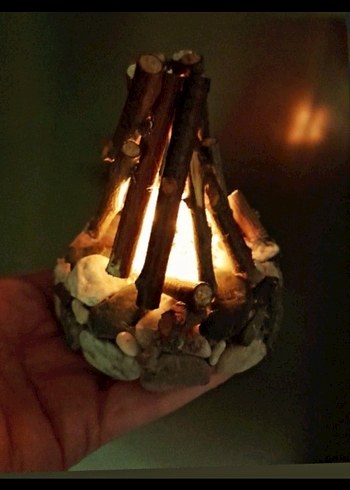 minyatür ateş çukuru/ kamp ateşi - Görsel 4