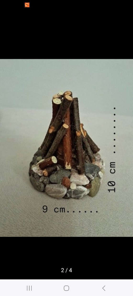 minyatür ateş çukuru/ kamp ateşi - Görsel 2