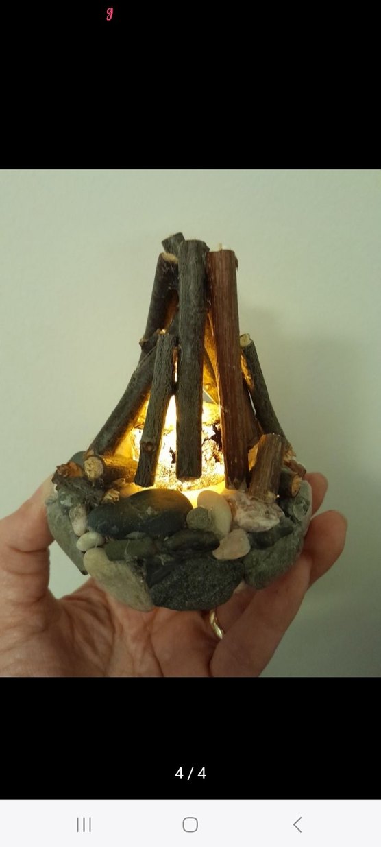 minyatür ateş çukuru/ kamp ateşi - Görsel 3