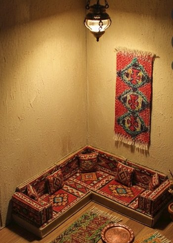 minyatür jüt kilim /halı/ diorama - Görsel 3