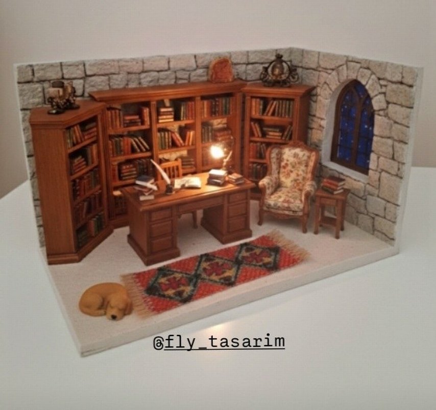minyatür jüt kilim /halı/ diorama - Görsel 2