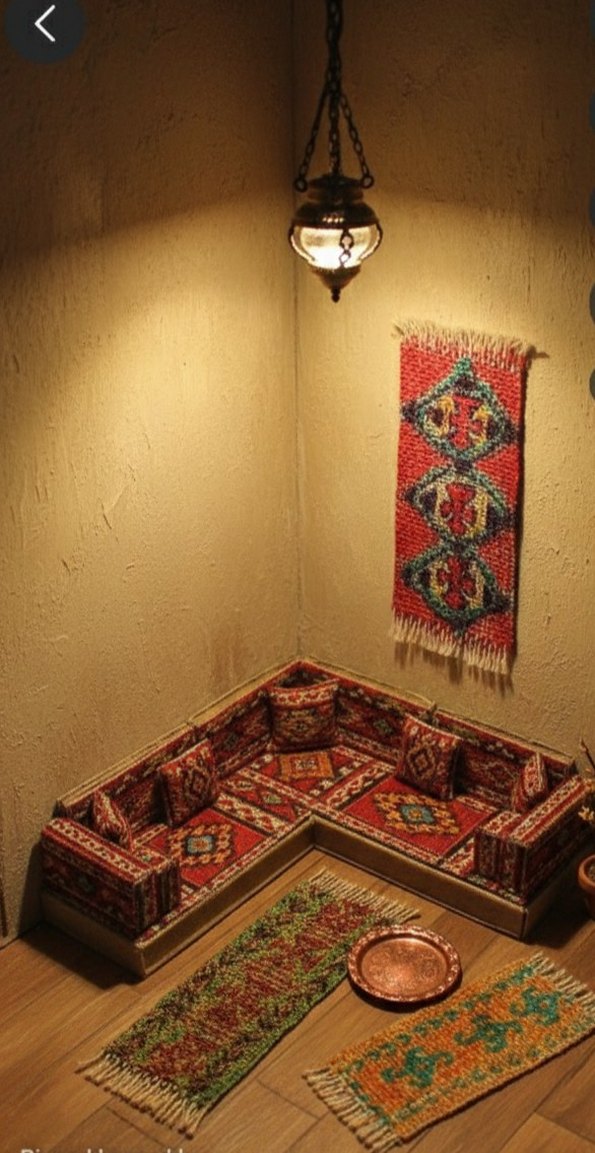 minyatür jüt kilim /halı/ diorama - Görsel 3