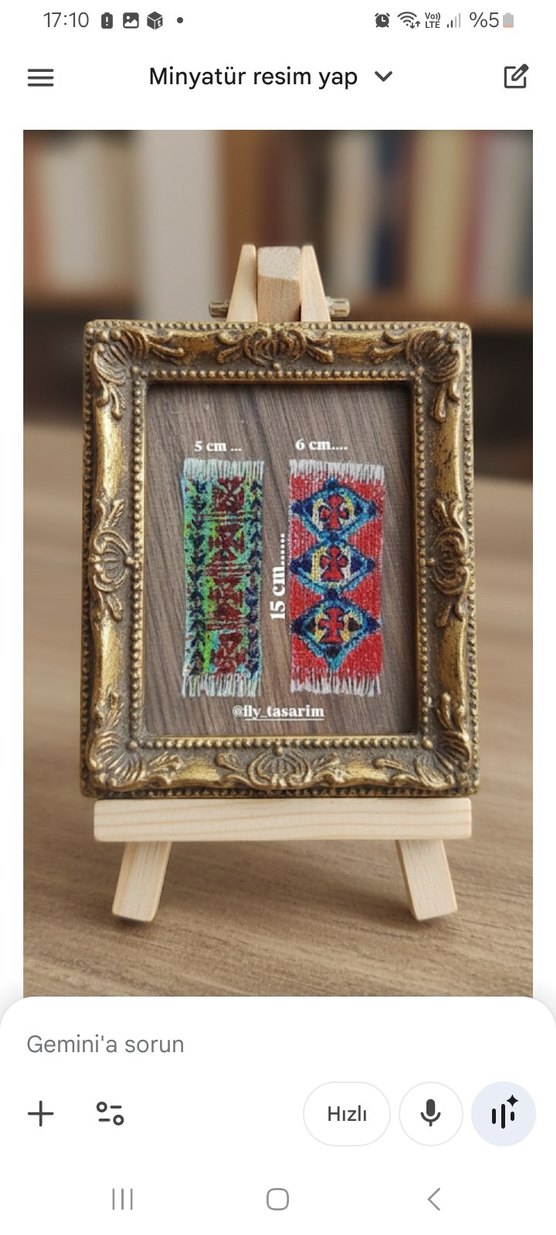 minyatür jüt halı kilim - Görsel 3