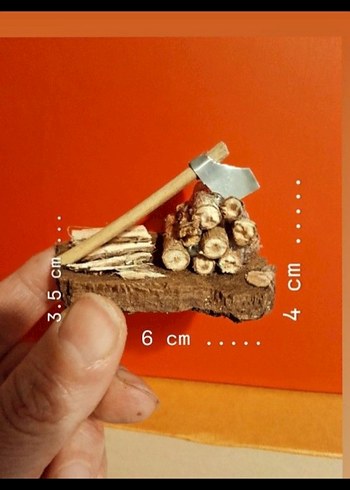 minyatür dağ kulübesi seti diorama - Görsel 4