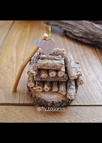 minyatür dağ kulübesi seti diorama - Görsel 5