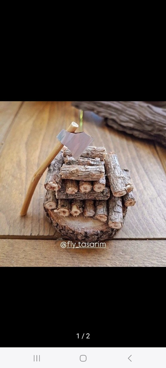 minyatür dağ kulübesi seti diorama - Görsel 5