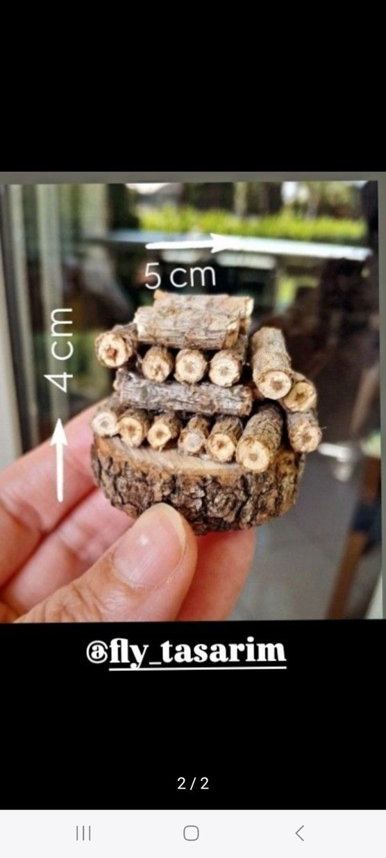 minyatür baltalı odun yığını - Görsel 2