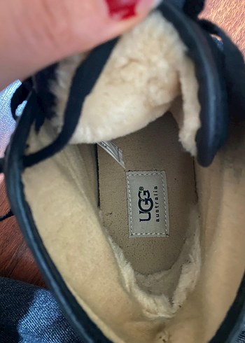 UGG bot Sivri Tırtıklı Platformlu Siyah Bağcıklı Spor Ayakkabı - Görsel 6