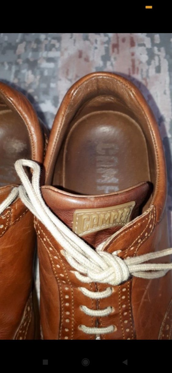 Kahverengi Deri Bağcıklı Klasik kadin Ayakkabı - Görsel 2