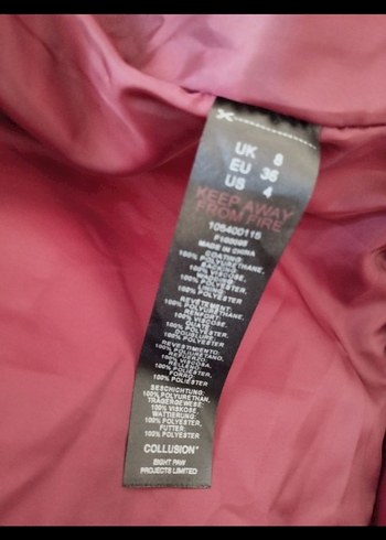 Bordo Deri Kemerli Kısa Kadın Kışlık Mont - Görsel 7