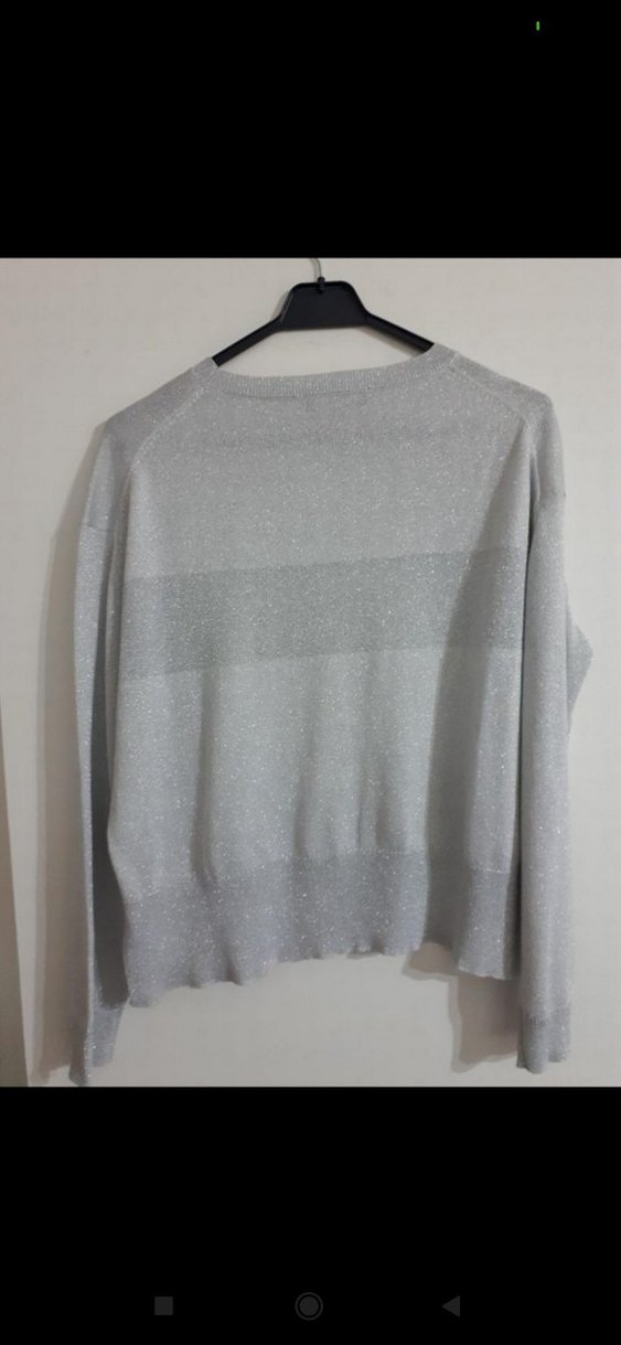 Gri Kadın Triko Uzun Kollu kazak - Görsel 3