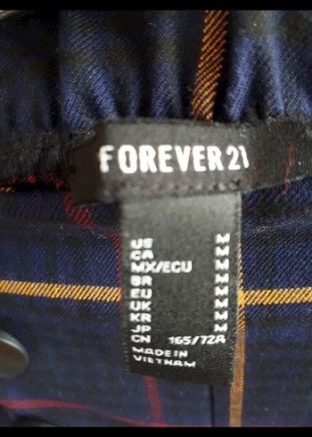 Kadın Çok Renkli Ekose Kumaş Pantolon - Görsel 5