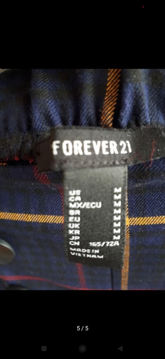 Kadın Çok Renkli Ekose Kumaş Pantolon - Görsel 5