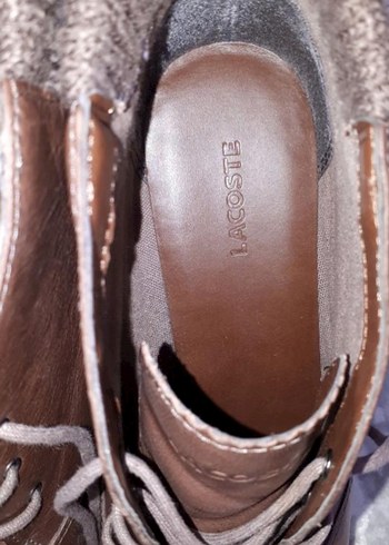 Lacoste Kahverengi Deri Bağcıklı Kadın Botları - Görsel 3