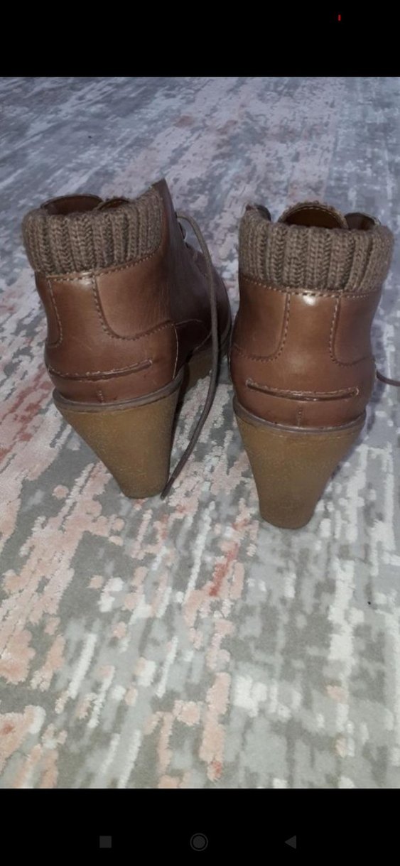 Lacoste Kahverengi Deri Bağcıklı Kadın Botları - Görsel 4