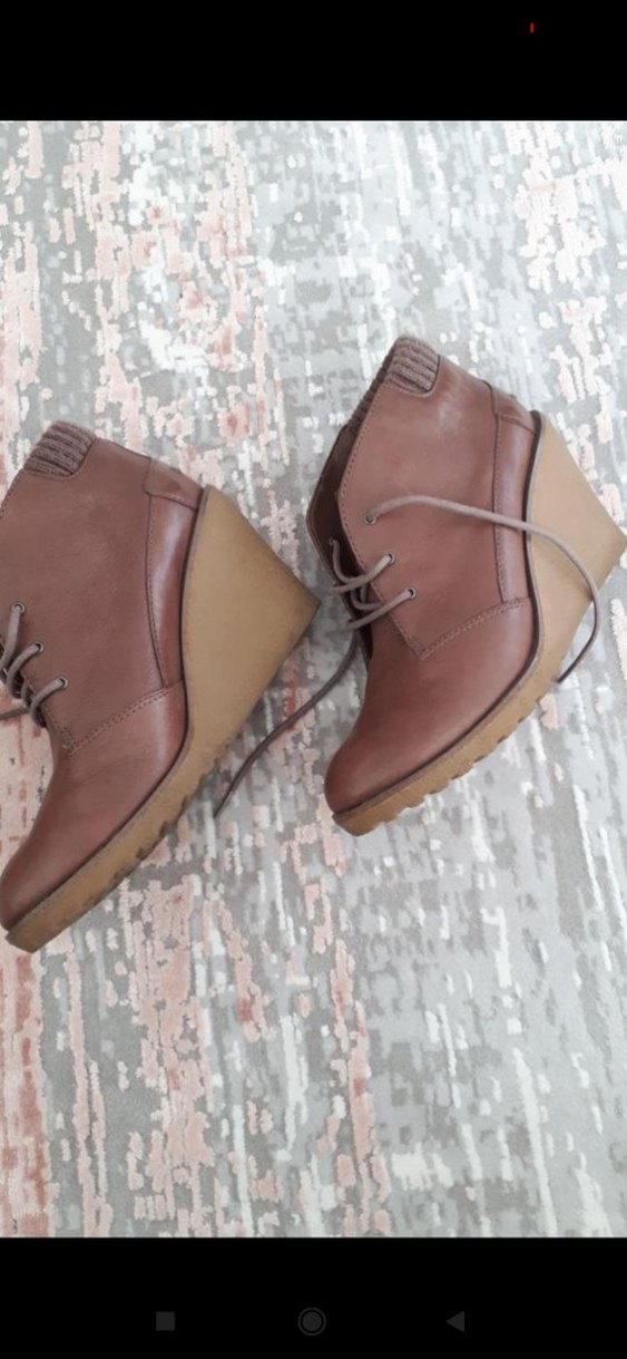 Lacoste Kahverengi Deri Bağcıklı Kadın Botları - Görsel 2