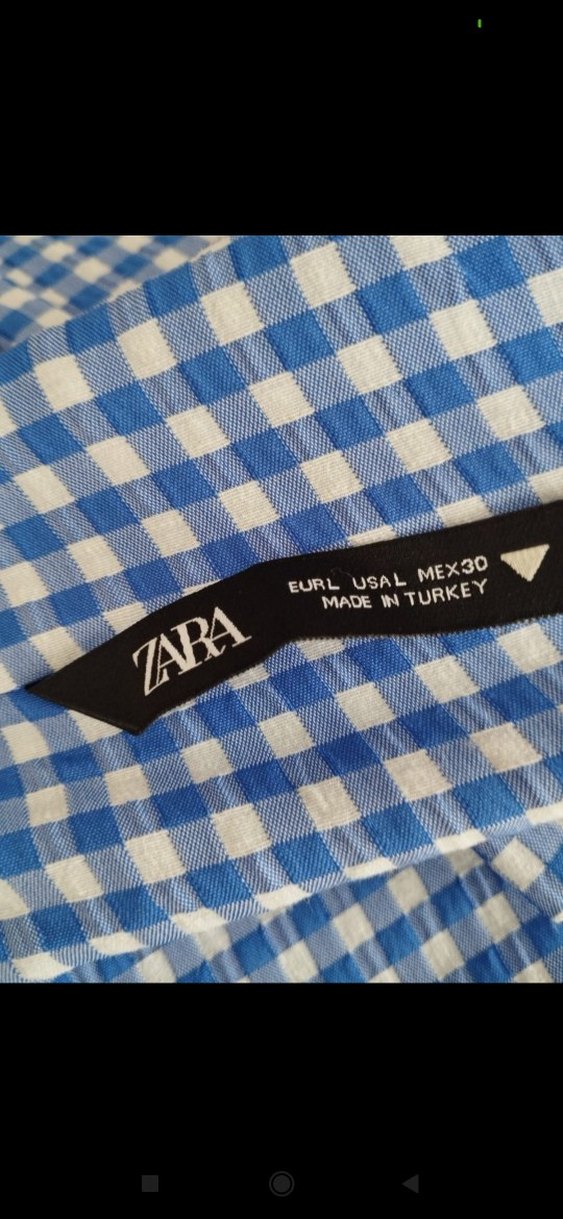 Mavi Kareli Düğmeli Kadın Kumaş Pantolon - Görsel 3