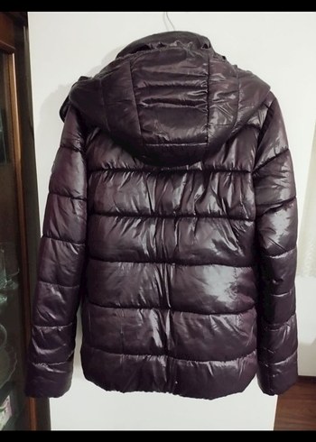 Mor Kemerli Kadın Kışlık Mont - Görsel 3