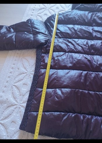 Mor Kemerli Kadın Kışlık Mont - Görsel 7