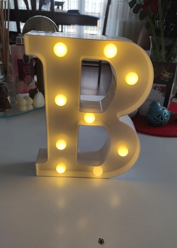 B Harfi Beyaz LED Gece Lambası - Görsel 2