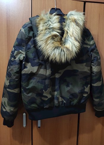 Kadin Kamuflaj Desenli Fermuarlı mont - Görsel 3