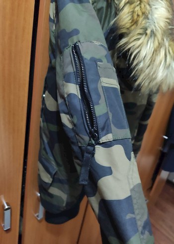 Kadin Kamuflaj Desenli Fermuarlı mont - Görsel 5