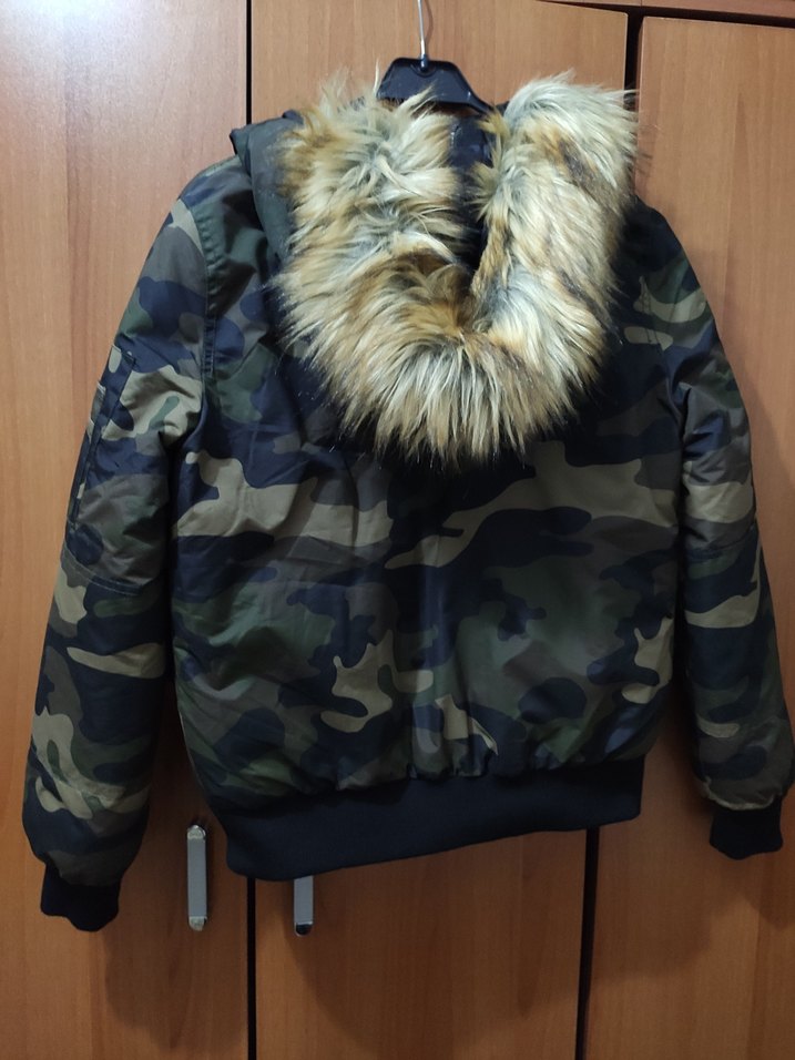 Kadin Kamuflaj Desenli Fermuarlı mont - Görsel 3