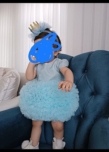 Zara Mavi tütü doğum günü elbisesi abiye