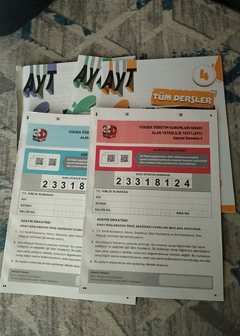 AYT Tüm Dersler Sınav Hazırlık denemeleri
