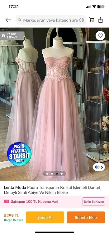 38 Beden Nişan elbisesi