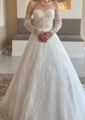 Fransız dantel gelinlik