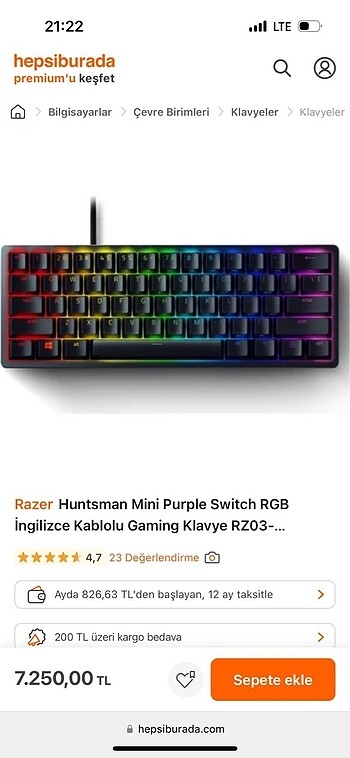 razer klavye