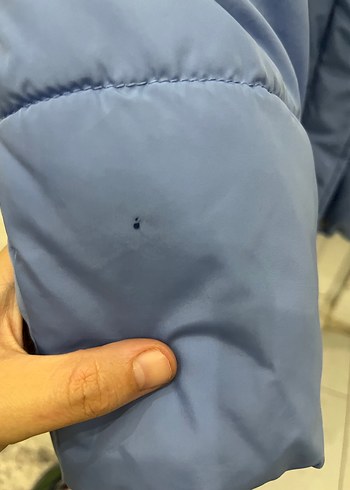 s Beden Düğmeli Mavi Kadın Mont, Rahat Kesim