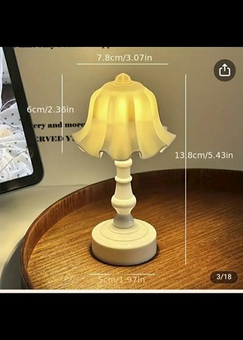 Beyaz Mini Masa Lambası