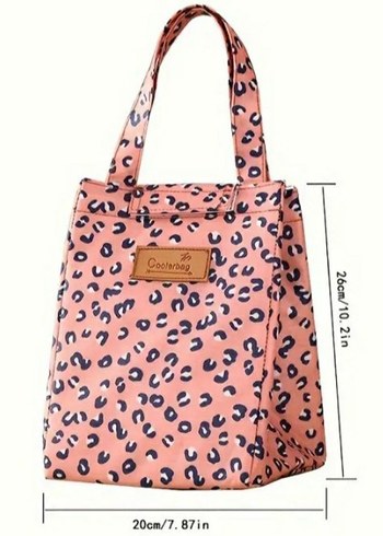 Zara Leopar Desenli Pembe izolasyonlu çanta