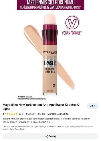 Maybelline kapatıcı 