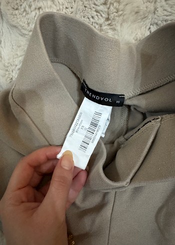 Beli çapraz kadın tayt vizon - Görsel 2