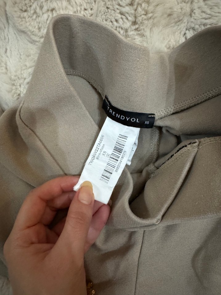 Beli çapraz kadın tayt vizon - Görsel 2