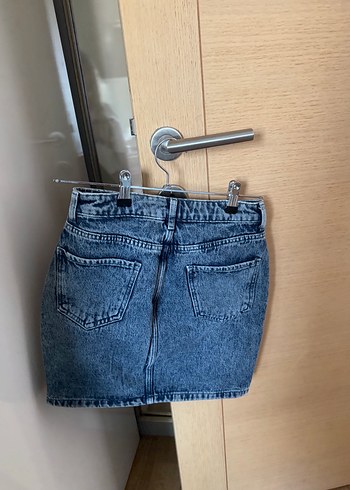 xs Beden Mavi Denim Mini Etek