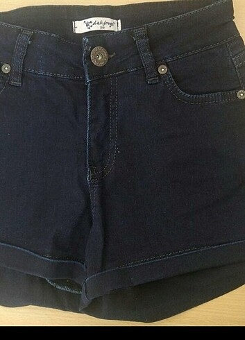 Lacivert mini kot şort