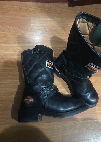 Siyah Deri  Kadın çizme - Görsel 3