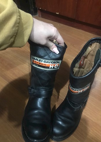 Siyah Deri  Kadın çizme - Görsel 4