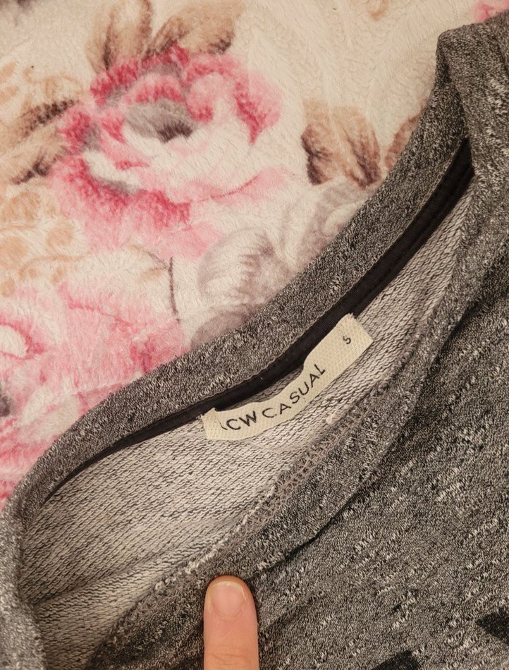 Gri Baskılı Kadın Sweatshirt lc waikiki - Görsel 2