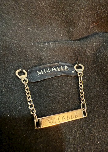 m Beden MİZALLE 38 M Beden Siyah Kuşaklı Kaban