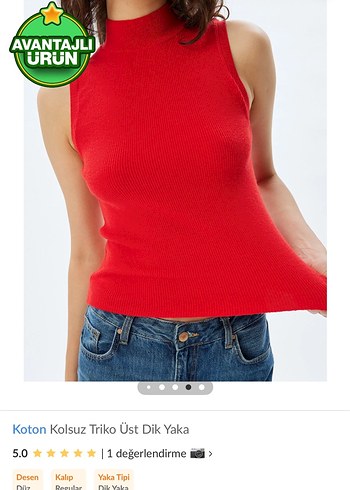 Koton Kolsuz Triko Üst Dik Yaka Yeni - Görsel 4