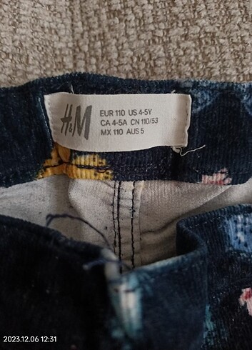 4 Yaş Beden H&M kız çocuk pantolon 